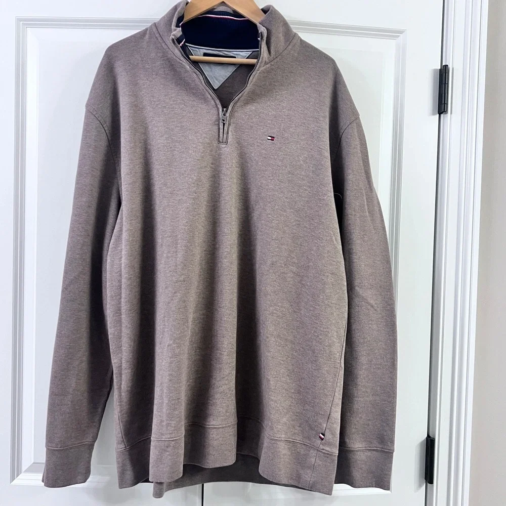 Tommy Hilfiger XXL‎ 1/4 Zip Pullover Long Sleeve Casual Mens Sweater